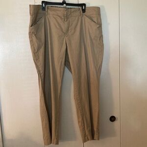 Lee Natural Straight Leg Pants - Tan 42inWX37inL. Just below the waist